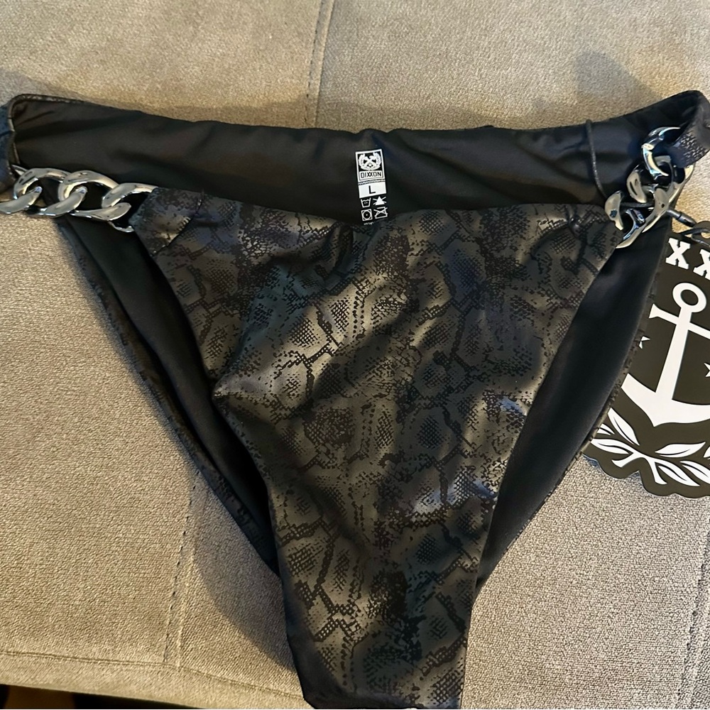 WOMEN'S DIXXON GOLD DIGGER BIKINI BOTTOM - QUEEN COBRA LARGE